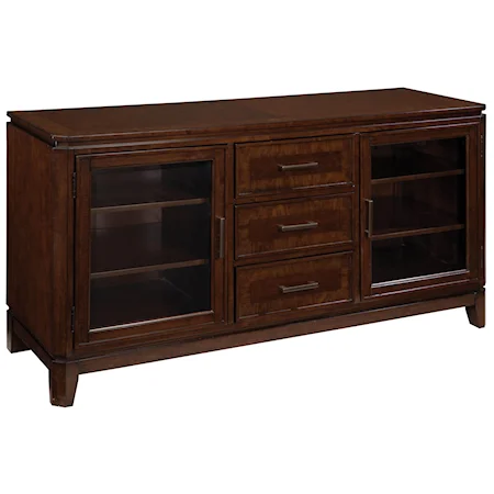 60" TV Console with 3 Drawers, 2 Doors and 4 Shelves